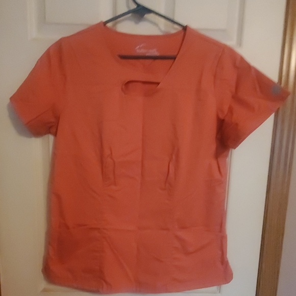 Butter soft stretch asymmetrical scrub top - Picture 1 of 4